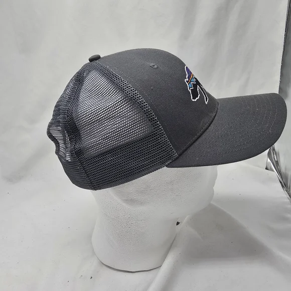 PATAGONIA Fitz Roy Bear Trucker Hat Gray Mesh Snapback Cap MENS ADJUSTABLE - Picture 2 of 4